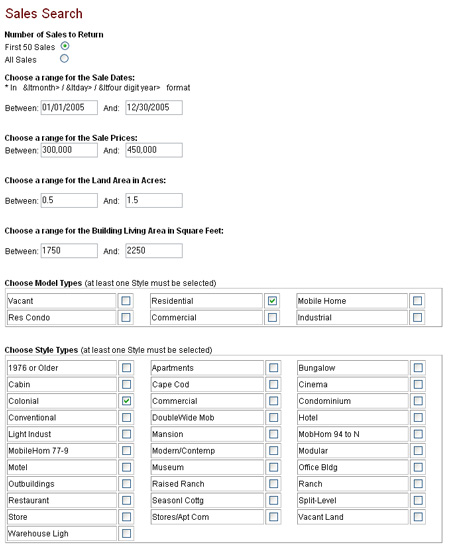 Sales Search