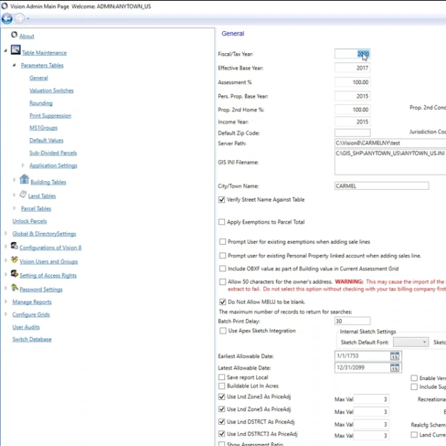 Vision 8 Training: The Admin Module